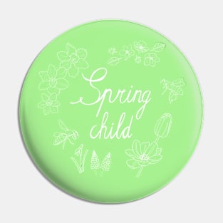 Spring child (white) Pin