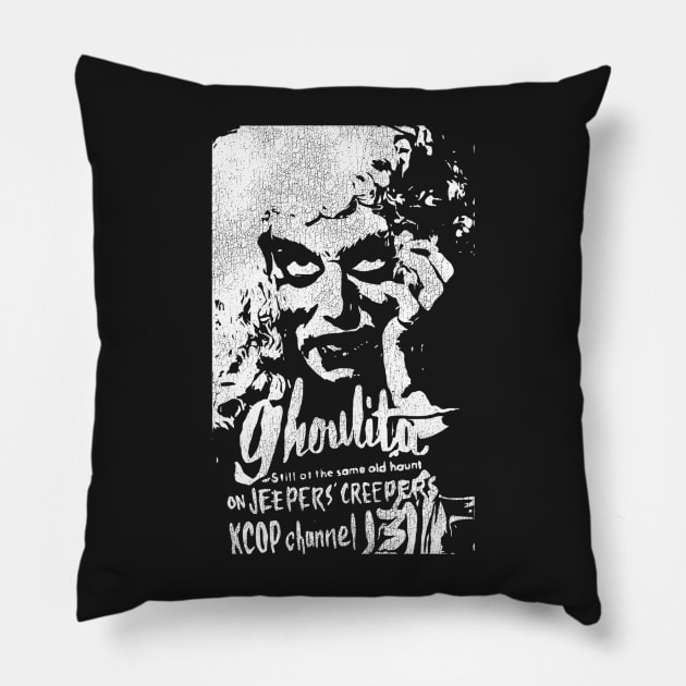 Ghoulita Jeepers Creepers Theater Horror Host KCOP LA Pillow by darklordpug