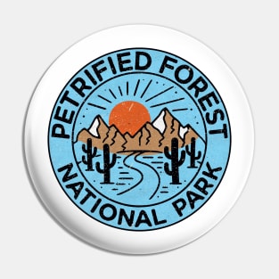 Petrified Forest National Park Arizona Cactus Mountains Laptop Pin