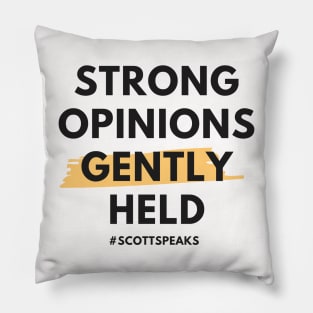 Strong opinions gently held Pillow