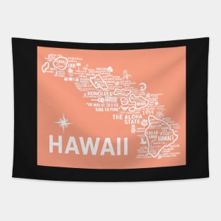 Hawaii Map Tapestry