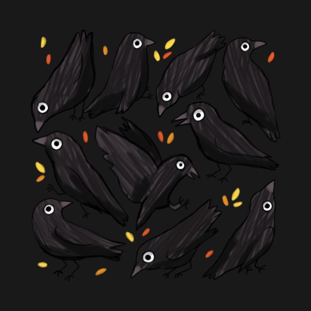 Cute crow pattern by Mayarart