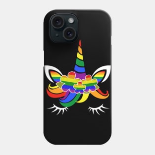 Cute LGBT Unicorn LGBT Gay Lesbian Pride T-shirt Phone Case