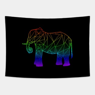 Elephant Art - Rainbow Tapestry