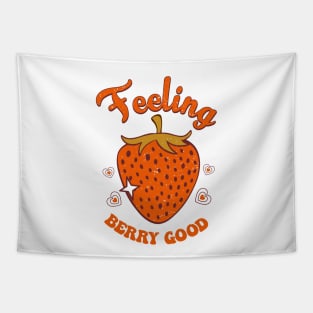 Retro strawberries Tapestry