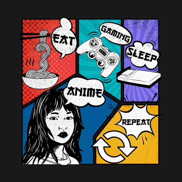 Eat  Anime Gaming Sleep Repeat by HShop