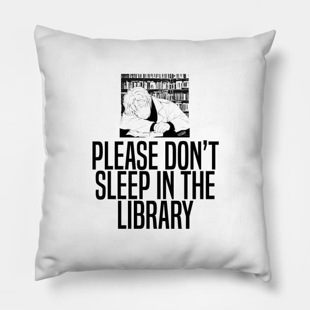 Banana Fish - Ash Lynx Please Don't Sleep in The Library Pillow by MykaAndSalmon