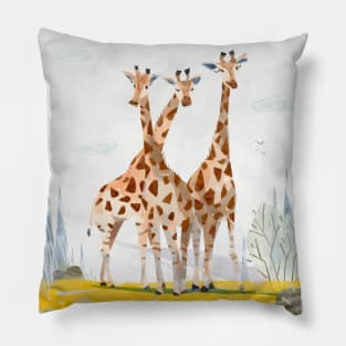 Tripple Giraffe Pillow