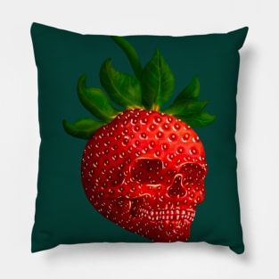 Strawberry Skull Pillow