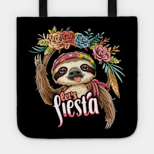 Happy sloth cinco de mayo let's fiesta Tote