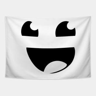 Excited Emoji / Yellow Emoticon, Pumpkin Face Style Tapestry