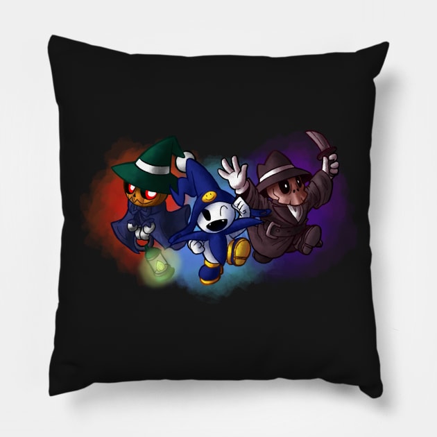 Hee-re Comes the Petite Jack Bros, Ho! Pillow by TerraTerraCotta