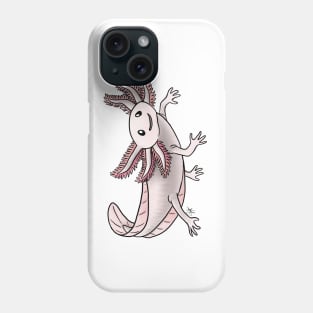 Amphibians - Axolotol - Albino Pink Phone Case