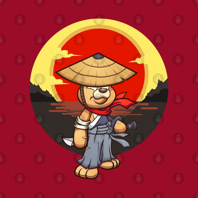 Samurai Teddy Bear by memoangeles