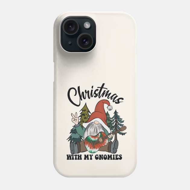 Christmas With My Gnomies Phone Case by Nessanya