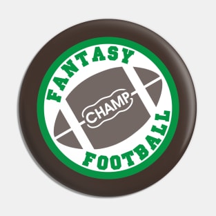 Fantasy Football Champ Circular Logo Pin