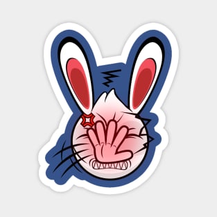 Angry Facepalming Rabbit Robert Magnet