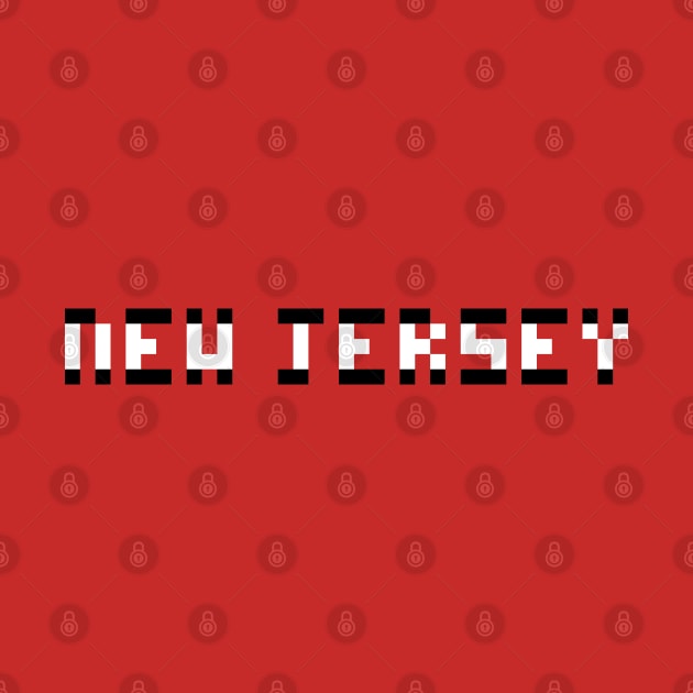 Pixel Hockey State New Jersey 2017 (Best on a Red Background) by gkillerb