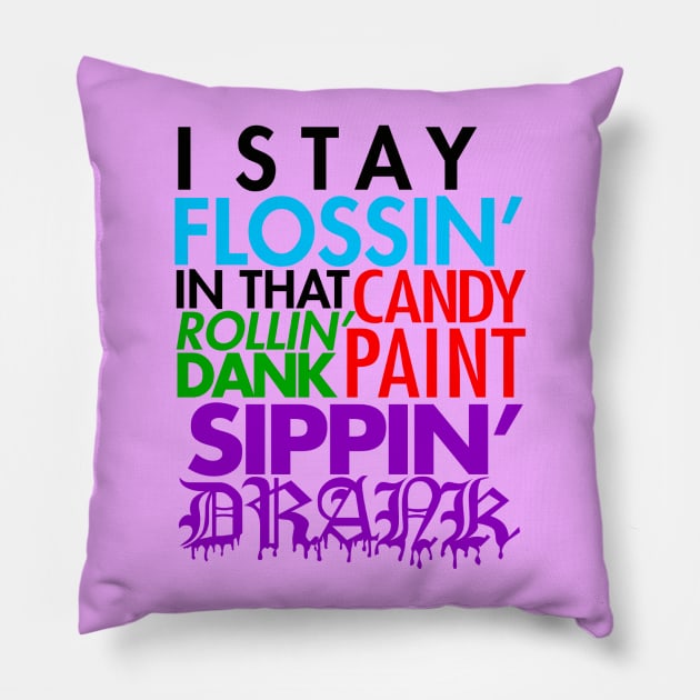 Flossin' Pillow by VisualTrashN'Treasure