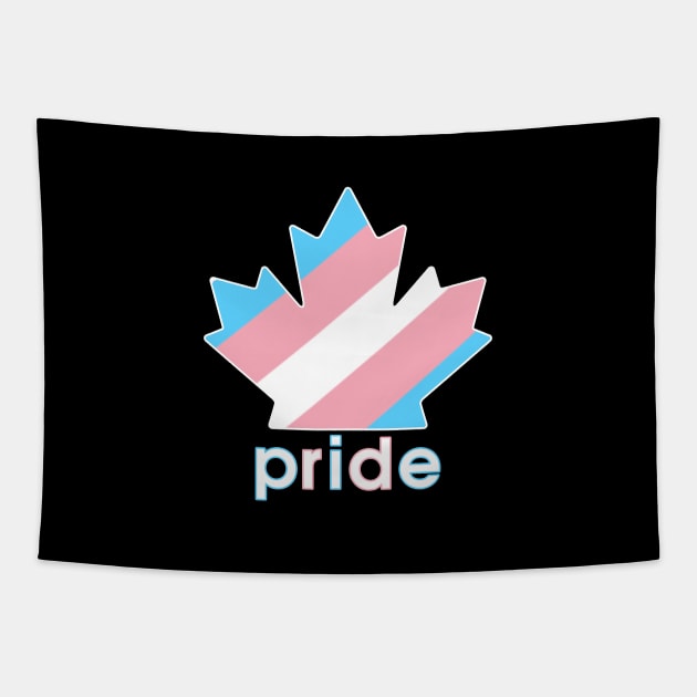 Transgender Pride Maple Leaf Tapestry by viking_elf