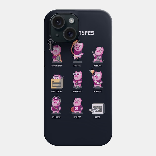 Gamer types Phone Case by GrilledBacon