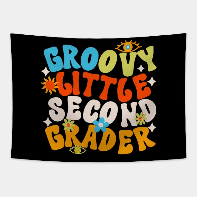 Groovy Little SECOND Grader First Day of School Tapestry by Myartstor 