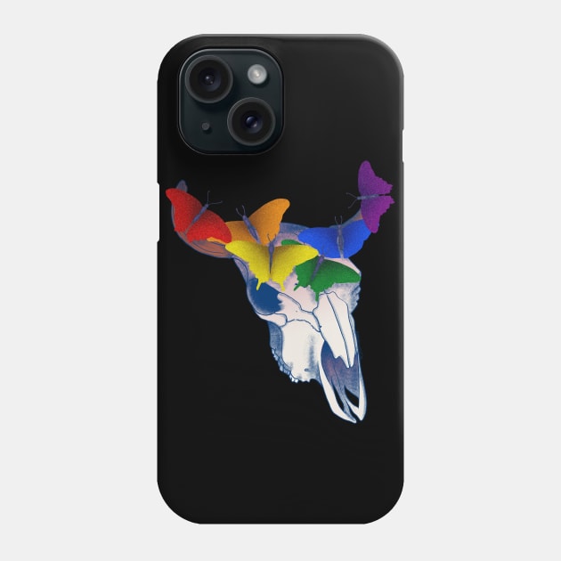 Gay Pride Skull Phone Case by DustbunnyStudios