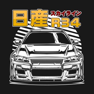 Skyline GTR R34 (White Print) T-Shirt