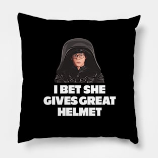 I bet she gives great helmet Pillow