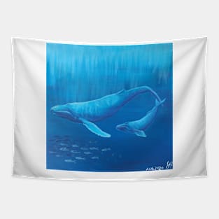 Blue humpback whales Tapestry