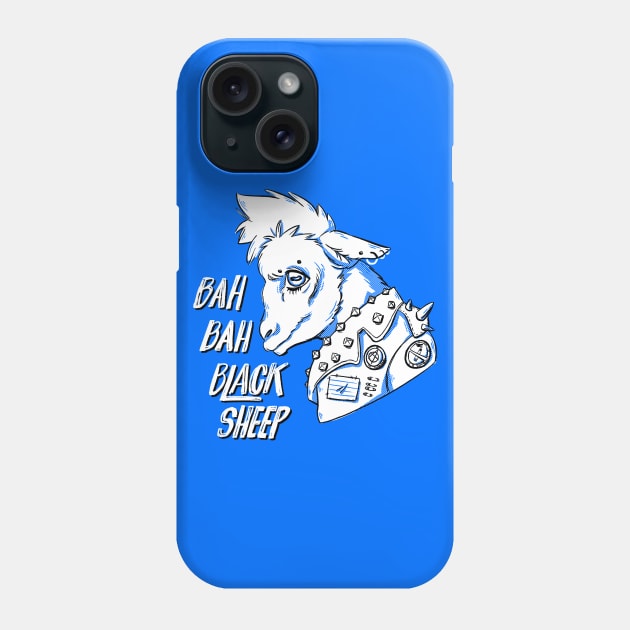 Bah Bah Black Sheep (B&W) Phone Case by JoyErskineArt