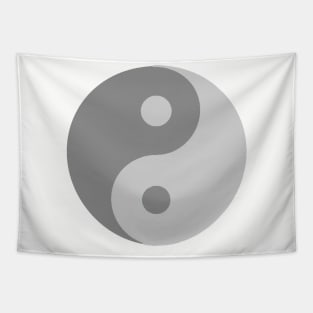 Yin Yang Shades of Gray Tapestry