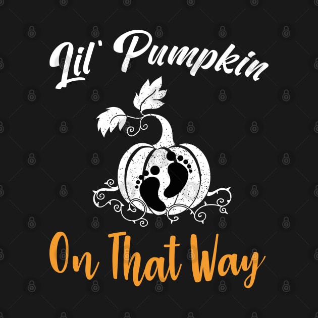 Lil Pumpkin On The Way - Girl Fall Baby Shower Pumpkin by WassilArt