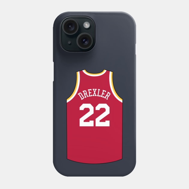 Clyde Drexler Houston Jersey Qiangy Phone Case by qiangdade