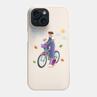 Girl Riding Bike Phone Case