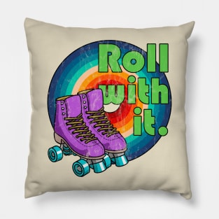 Roll With It Roller Skating Pillow