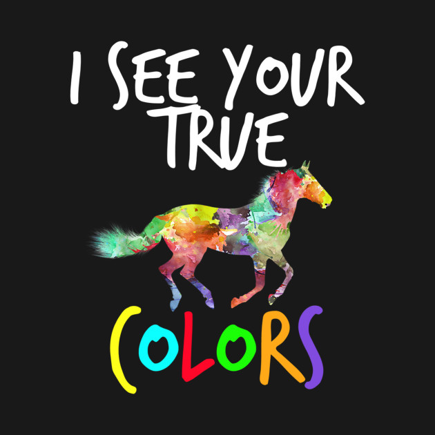 Disover Autism Awareness Horse T-shirt - I See Your True Colors - Autism Awareness - T-Shirt