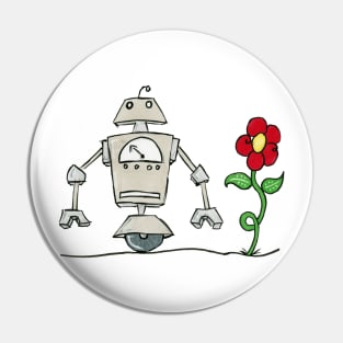 Flower Bot Pin