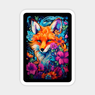 Psychedelic Fox Trippy Magnet