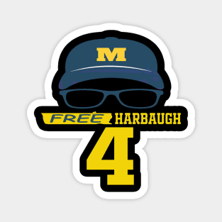 free harbaugh Magnet