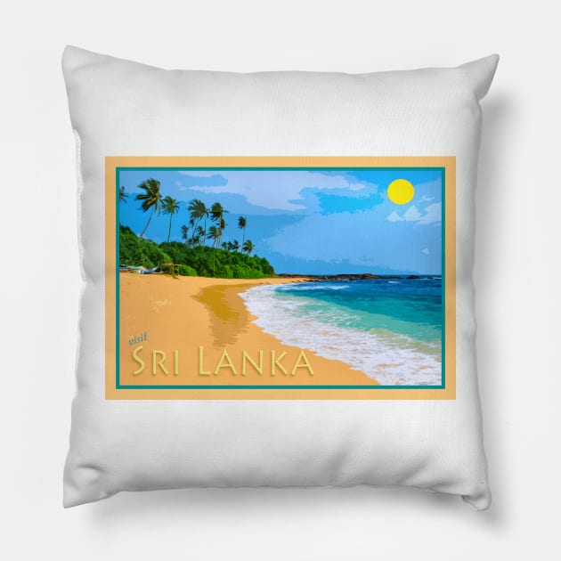 Sri Lanka Pillow by geoffshoults