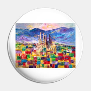 Colorful Barcelona. La Sagrada Familia Pin