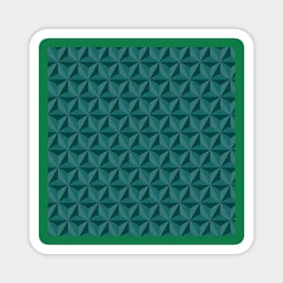 Geometric green shapes Pattern Magnet