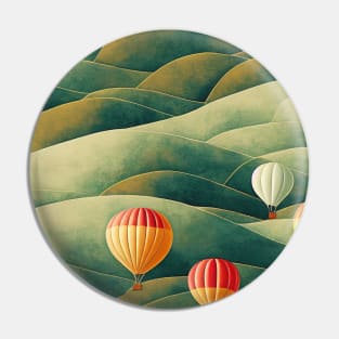 Flying hot air balloons Pin