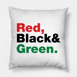 Red, Black & Green. Pillow