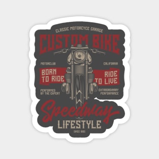 Classic Motorcycle Garage Magnet