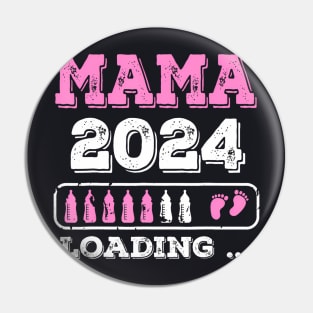 Mama Est 2024 Promoted To Mommy Mothers Day Mom To Be 2024 Pin