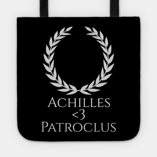 Ancient Greek Mythology LGBT Gay Pride Achilles <3 Patroclus Tote