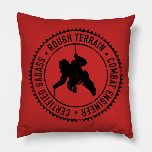 Rough Terrain Combat Engineer Pillow by FlySquareWare