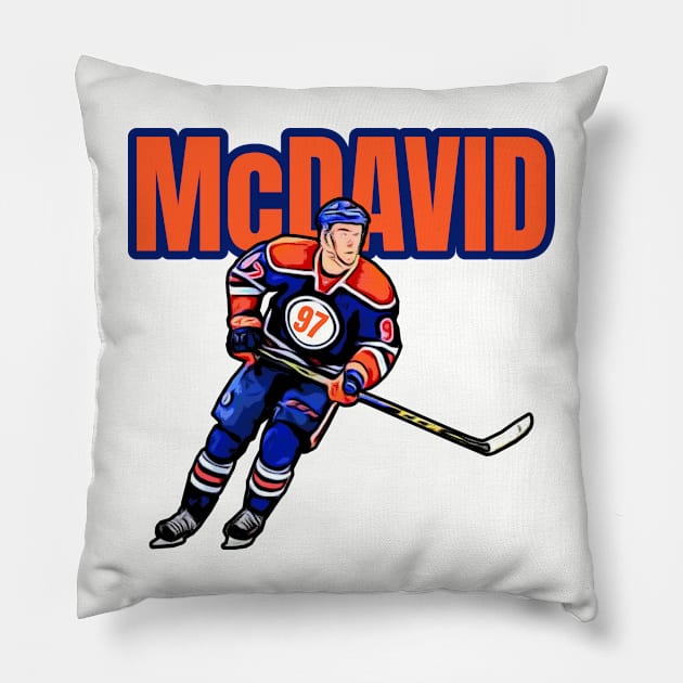 Oilers McDavid 97 Pillow by Gamers Gear